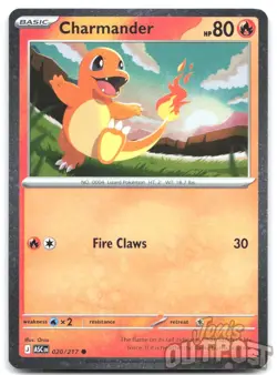 Charmander 020/217 Cosmos Holo ME: Ascended Heroes Pokemon NM - Image 1