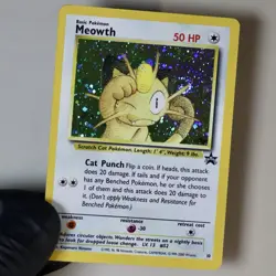 Pokemon Meowth Black Star Promo 10 GB Holo WOTC 2000 NM - Image 2