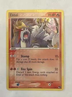 Pokemon Entei POP Series 2 Holo Rare 1/17 70 HP Basic English 2006 - Image 1