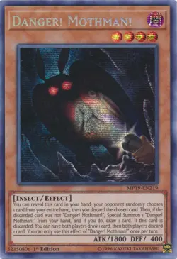 Yugioh! Danger! Mothman! - MP19-EN219 - Prismatic Secret Rare - 1st Edition Near - Image 1