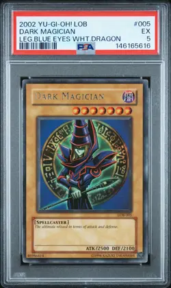2002 Dark Magician LOB-005 PSA 5 - Image 1