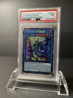 Yugioh Illusion of Chaos BACH - EN034 Starlight Rare 1st Edition PSA 9 - Image 1