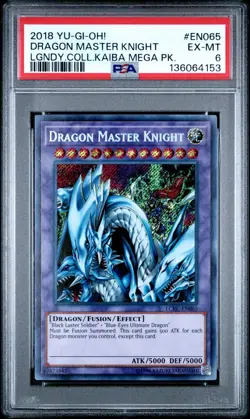 Yugioh PSA 6 Dragon Master Knight LCKC-EN065 Secret Rare 2018 - Image 1