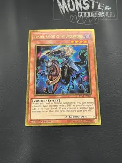 YUGIOH TRISTAN KNIGHT OF THE UNDERWORLD GOLD SECRET RARE PGL2-EN009 1ST EDITION - Image 1