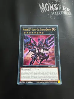 YUGIOH NUMBER 107: GALAXY-EYES TACHYON DRAGON RARE MAGO-EN062 1ST EDITION - Image 1