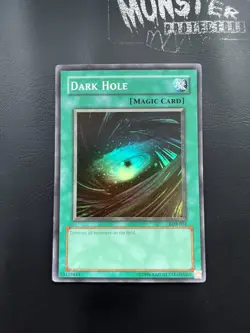 YUGIOH DARK HOLE SUPER RARE LOB-052 - Image 1