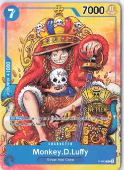 2024 One Piece Monkey.D.Luffy P-043 2nd Anniversary Stamped Convention Promo TCG - Image 1