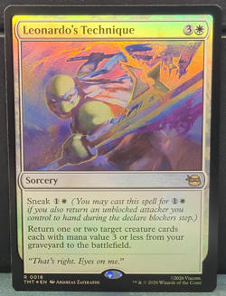 Leonardo's Technique R 0018 FOIL TMNT Teenage Mutant Ninja Turtles MTG NM Card - Image 1