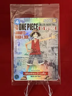 Bandai Namco One Piece Card Game Monkey D. Luffy US Voyage Promo Card P-055 NCAA - Image 3