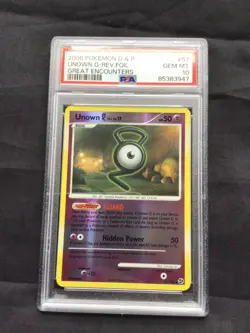 Pokemon Cards: Great Encounters Reverse Holo: Unown G 57/106 PSA 10 - Image 1