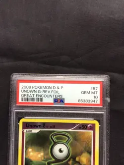 Pokemon Cards: Great Encounters Reverse Holo: Unown G 57/106 PSA 10 - Image 3