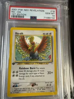 Pokemon Neo Revelation 1st Edition Ho-Oh Card 18/64 Rare PSA 10 - Image 1