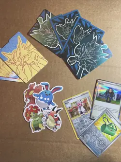 Small Pokemon Bundle Holo Trainer Cards, Loose Dividers, & Sticker Set TCG - Image 1