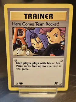 Pokemon Card Here Comes Team Rocket! LP 1st Edition Team Rocket Rare 71/82 - Image 1