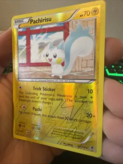 Pachirisu 25/119 Reverse Holo Rare XY Phantom Forces Pokemon Card 2014 NM - Image 3