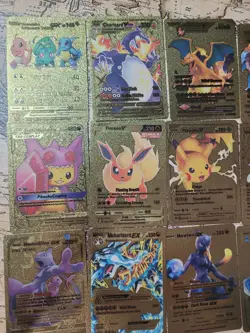 55 Pcs Pokemon Card Foil Gold Pack Cards TCG GX Vmax GX Card Charizard Rare Gift - Image 3