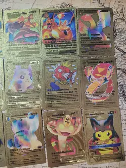 55 Pcs Pokemon Card Foil Gold Pack Cards TCG GX Vmax GX Card Charizard Rare Gift - Image 4