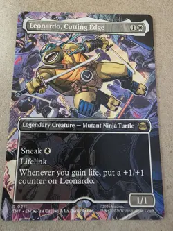 Leonardo, Cutting Edge - (Borderless) Teenage Mutant Ninja Turtles Regular - Mtg - Image 1