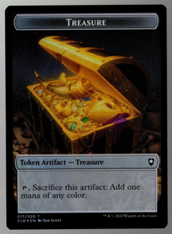 Boo / Treasure 009/020 Double Sided Token Foil Baldur's Gate MTG NM - Image 2