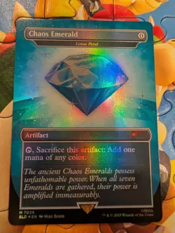 MTG Chaos Emerald - Lotus Petal (7036) | Cyan | Secret Lair Drop (SLD) | Sonic - Image 1