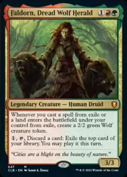 MTG Faldorn, Dread Wolf Herald - Foil, Commander Legends: Battle for Baldur's Ga - Image 1