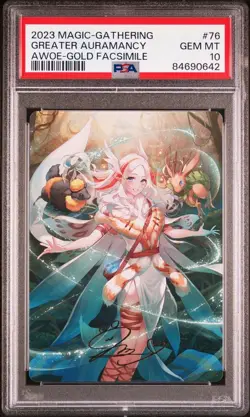 PSA 10 Greater Auramancy Art Signed - MTG - Wilds of Eldraine Art Series - Image 1
