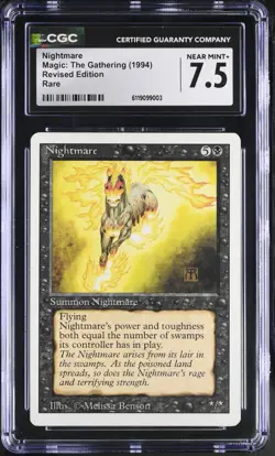 1994 MTG Nightmare – Revised Edition – CGC 7.5 – Rare – Magic: The Gathering - Image 1