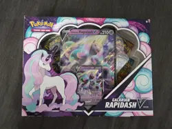 Pokemon TCG Galarian Rapidash V Collection Box 4 Booster Packs NEW - Image 1