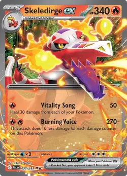 Skeledirge ex - 037/193 - HOLO - Pokemon Paldea Evolved NM - Image 1