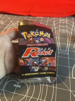 Vintage 2000 Pokemon Team Rocket TCG Empty Booster Pack Wrapper - Image 1