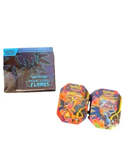 Pokemon Mega Evolution Phantasmal Flames Elite Trainer Box + 2 Charizard Tins - Image 1