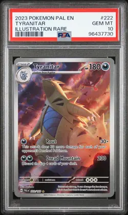 PSA 10 Tyranitar 222/193 Pokemon Paldea Evolved Holo Special Illustration Gem 5a - Image 1