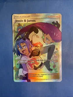 Pokemon TCG— Jessie & James (Full Art) 68/68 Hidden Fates Holo LP - Image 1
