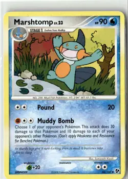 2008 DIAMOND & PEARL GREAT ENCOUNTERS MARSHTOMP 46/106 - Image 1