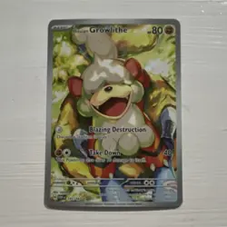 Pokemon Hisuian Growlithe SV06 Twilight Masquerade Rare Holo 181/167 80 HP - Image 1