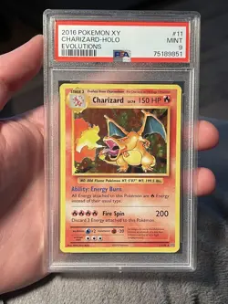 2016 POKEMON XY EVOLUTIONS #11 CHARIZARD-HOLO PSA 9 Charizard Charizard Holo - Image 1