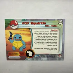 Squirtle #7 1999 Topps Pokemon TV Animation Series 1 Non-Holo Vintage - Image 2