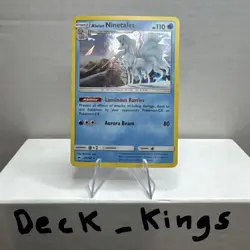 Pokemon REVERSE HOLO RARE ALOLAN NINETALES BURNING SHADOWS 28/147 PACK FRESH - Image 1