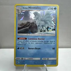 Pokemon REVERSE HOLO RARE ALOLAN NINETALES BURNING SHADOWS 28/147 PACK FRESH - Image 2