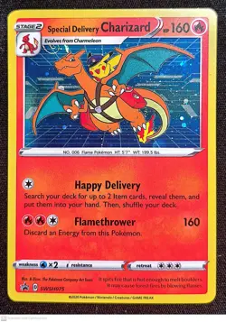*Has Spiral* Pokemon TCG SWSH Special Delivery Charizard 075 Near Mint - Image 1