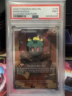 2025 POKEMON MEG EN-MEGA EVOLUTION ILLUSTRATION RARE #146 MARSHADOW PSA 9 - Image 1