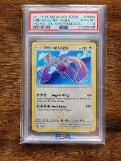 Shining Lugia Holo SM82 Sun Moon Shining Legends Black Star Promo Pokemon PSA 8 - Image 1