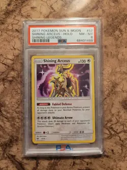 Shining Arceus 57/73 Shining Legends PSA 8 Pokemon - Image 1