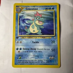 Pokemon Neo Geneise 1st Edition Non-Holo Croconaw 32/111 VG/EX - Image 1