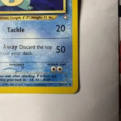 Pokemon Neo Geneise 1st Edition Non-Holo Croconaw 32/111 VG/EX - Image 2