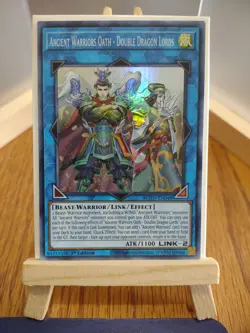 YuGiOh Ancient Warriors Oath - Double Dragon Lords Super Rare 1st Ed ROTD-EN048 - Image 1