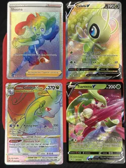 Pokemon TCG 4 Card Lot Trainer Gallery Illustration Rare Holo Waifu NM SWSH VMAX - Image 1