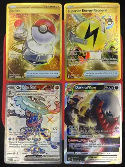 Pokemon TCG 4 Card Lot Trainer Gallery Illustration Rare Holo Waifu NM SWSH VMAX - Image 1