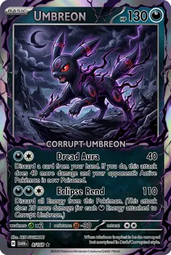 Pokemon Corrupt Umbreon Custom Card - Image 1