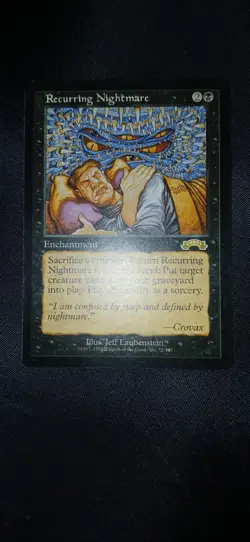 Mtg Lp Rare Exodus Recurring Nightmare Vintage Magic The Gathering Card - Image 1